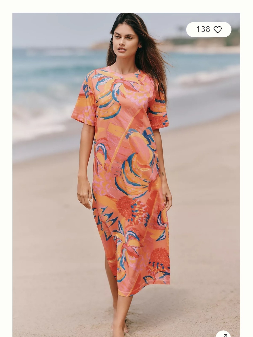 Farm Rio x Anthropologie Cotton Midi T-Shirt Dress